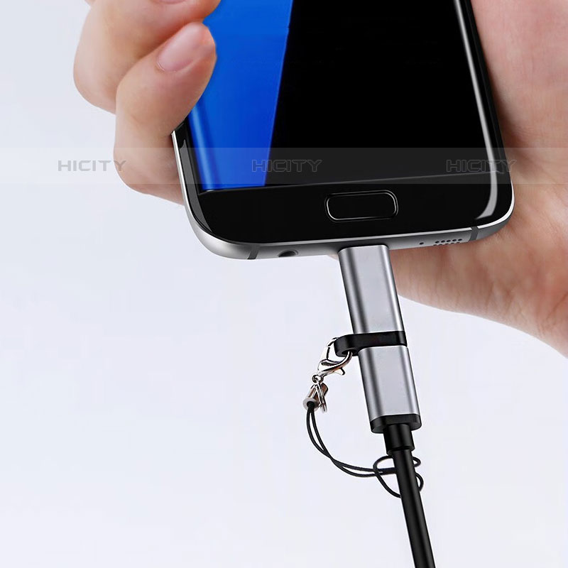 Cable Adaptador Type-C USB-C a Mocro USB-B H02 para Apple iPad Pro 12.9 (2022) Gris Oscuro