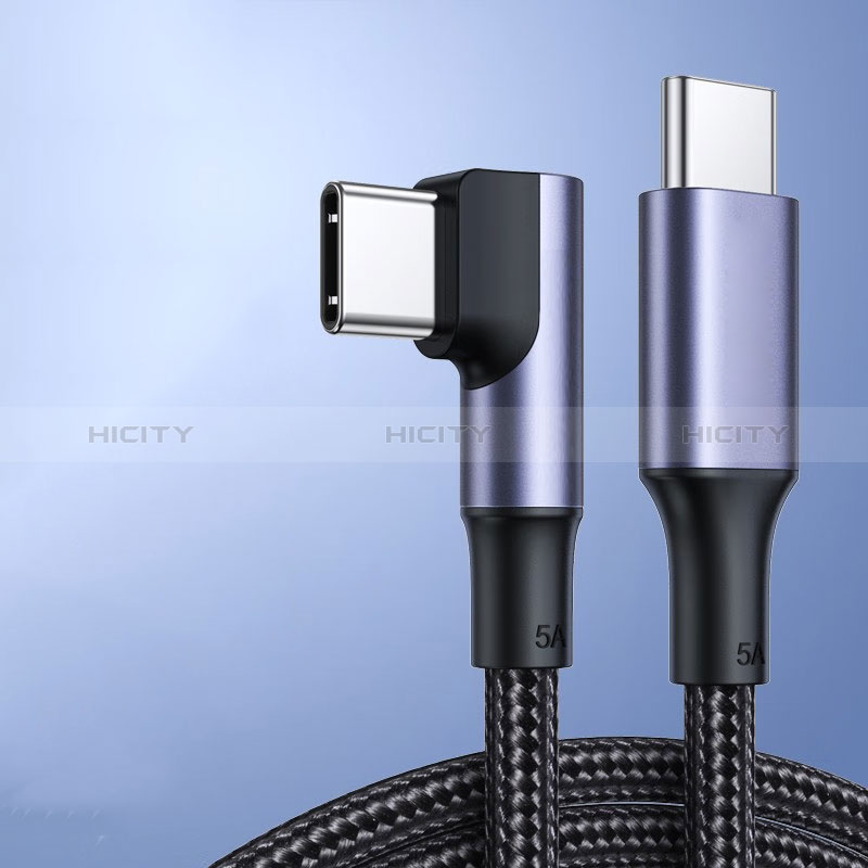 Cable Adaptador Type-C USB-C a Type-C USB-C 100W H02 Negro