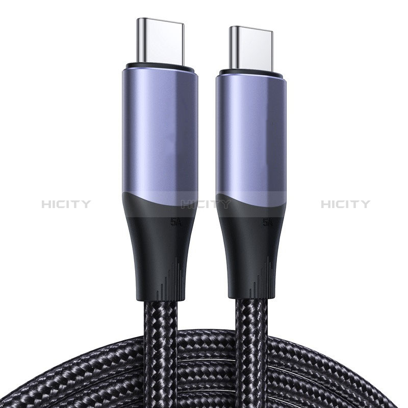 Cable Adaptador Type-C USB-C a Type-C USB-C 100W H03 para Apple iPad Pro 12.9 (2022) Gris Oscuro