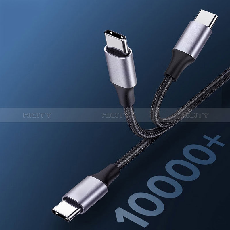Cable Adaptador Type-C USB-C a Type-C USB-C 60W para Apple iPad Pro 12.9 (2021) Gris Oscuro