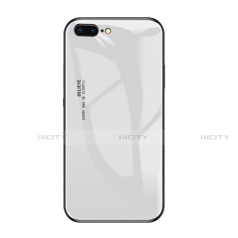 Carcasa Bumper Funda Silicona Espejo A01 para Apple iPhone 7 Plus Blanco