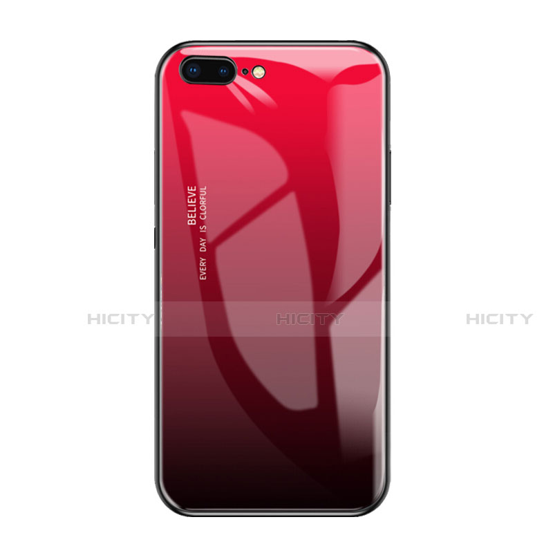 Carcasa Bumper Funda Silicona Espejo A01 para Apple iPhone 8 Plus Rojo