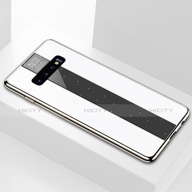Carcasa Bumper Funda Silicona Espejo A01 para Samsung Galaxy S10 Plus Blanco