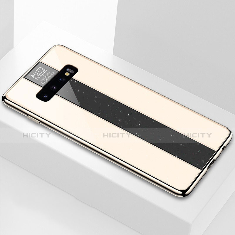 Carcasa Bumper Funda Silicona Espejo A01 para Samsung Galaxy S10 Plus Oro
