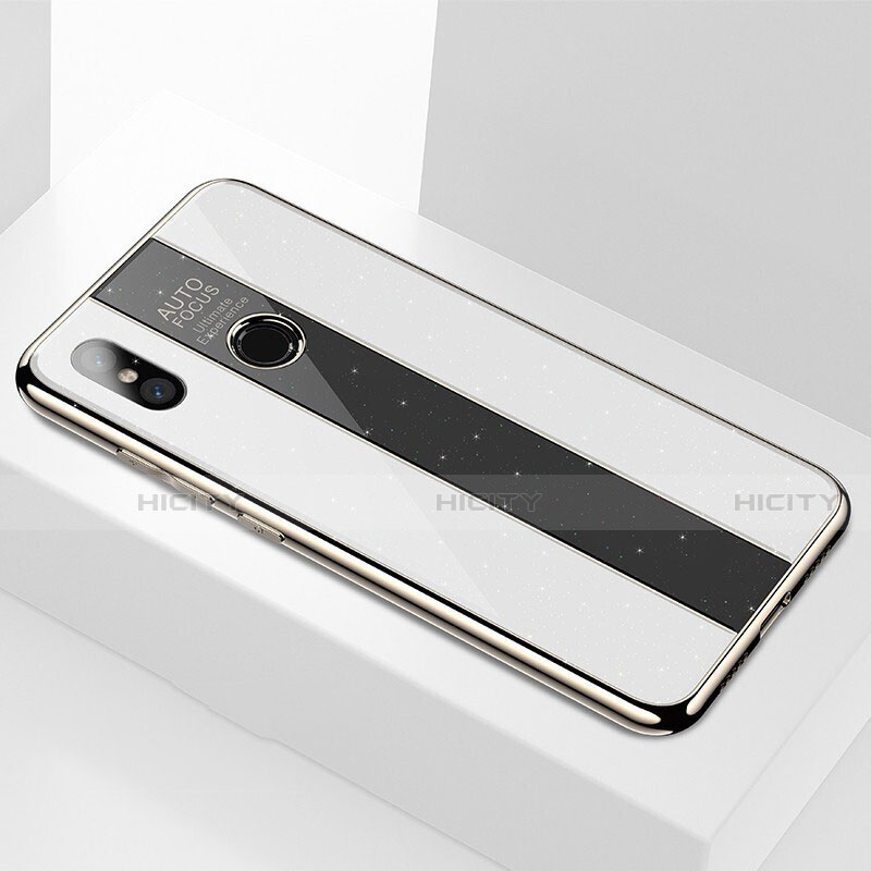 Carcasa Bumper Funda Silicona Espejo A01 para Xiaomi Mi 8 Blanco