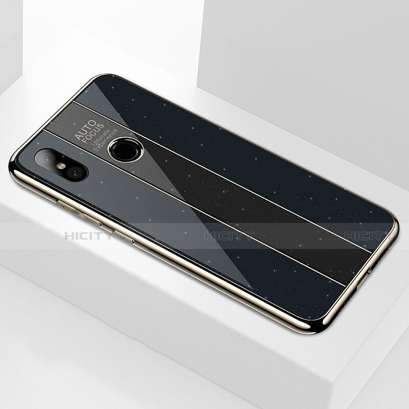 Carcasa Bumper Funda Silicona Espejo A01 para Xiaomi Mi 8 Negro
