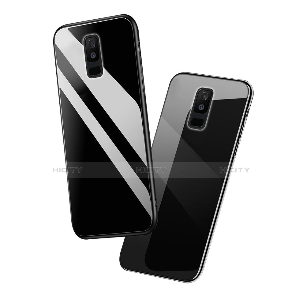 Carcasa Bumper Funda Silicona Espejo con Anillo de dedo Soporte para Samsung Galaxy A6 Plus (2018)