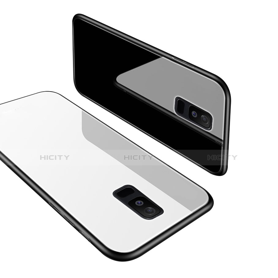 Carcasa Bumper Funda Silicona Espejo con Anillo de dedo Soporte para Samsung Galaxy A6 Plus (2018)