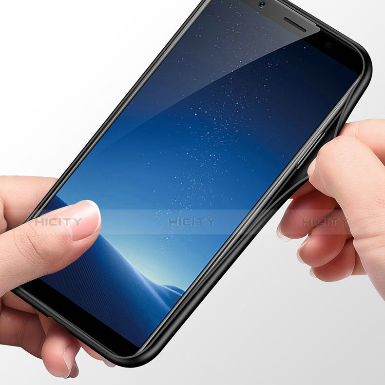 Carcasa Bumper Funda Silicona Espejo con Anillo de dedo Soporte para Samsung Galaxy A6 Plus (2018)