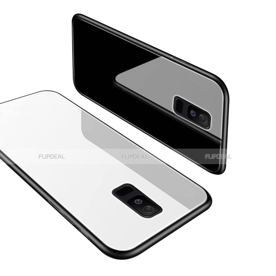 Carcasa Bumper Funda Silicona Espejo con Anillo de dedo Soporte para Samsung Galaxy A9 Star Lite