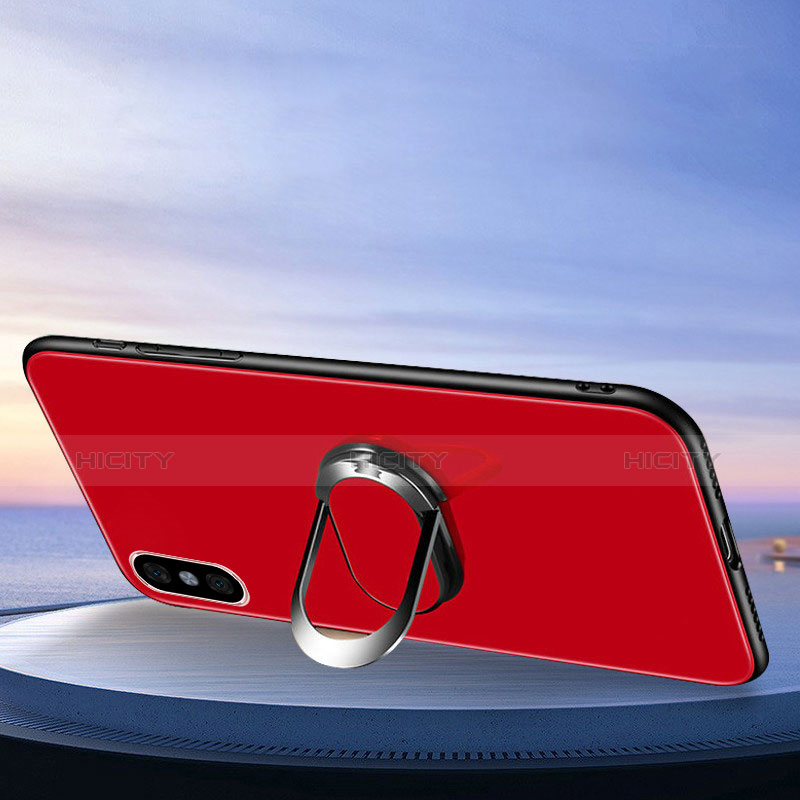 Carcasa Bumper Funda Silicona Espejo con Anillo de dedo Soporte para Xiaomi Mi 8 Explorer