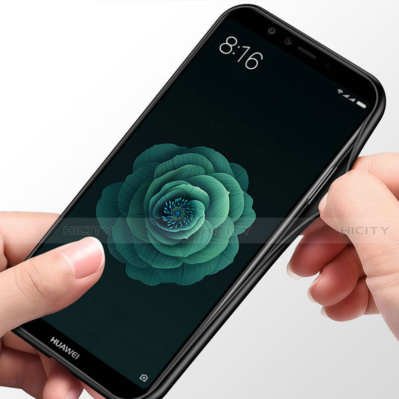 Carcasa Bumper Funda Silicona Espejo con Magnetico Anillo de dedo Soporte para Huawei Enjoy 8e