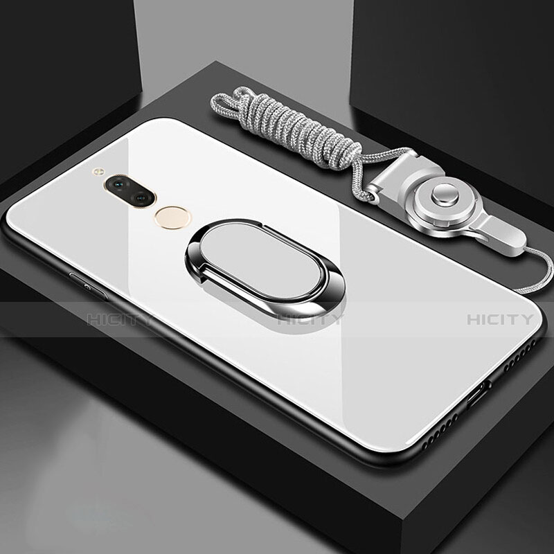 Carcasa Bumper Funda Silicona Espejo con Magnetico Anillo de dedo Soporte para Huawei Nova 2i