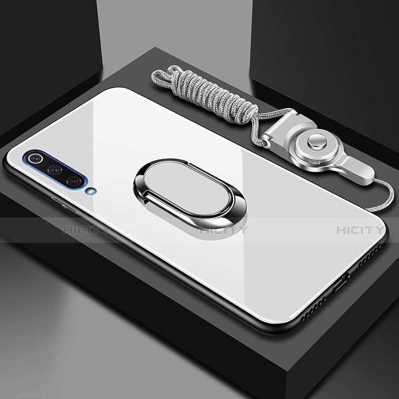 Carcasa Bumper Funda Silicona Espejo con Magnetico Anillo de dedo Soporte para Xiaomi CC9e