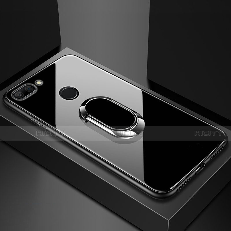 Carcasa Bumper Funda Silicona Espejo con Magnetico Anillo de dedo Soporte para Xiaomi Mi 8 Lite