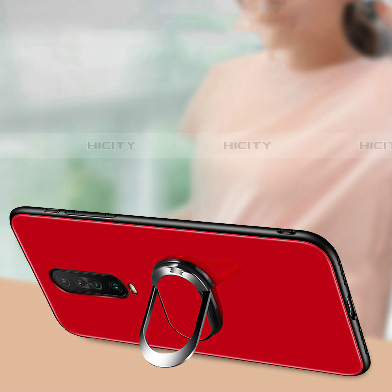 Carcasa Bumper Funda Silicona Espejo con Magnetico Anillo de dedo Soporte para Xiaomi Redmi K30 5G