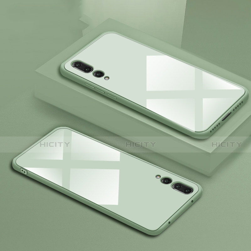 Carcasa Bumper Funda Silicona Espejo F02 para Huawei P20 Pro Verde