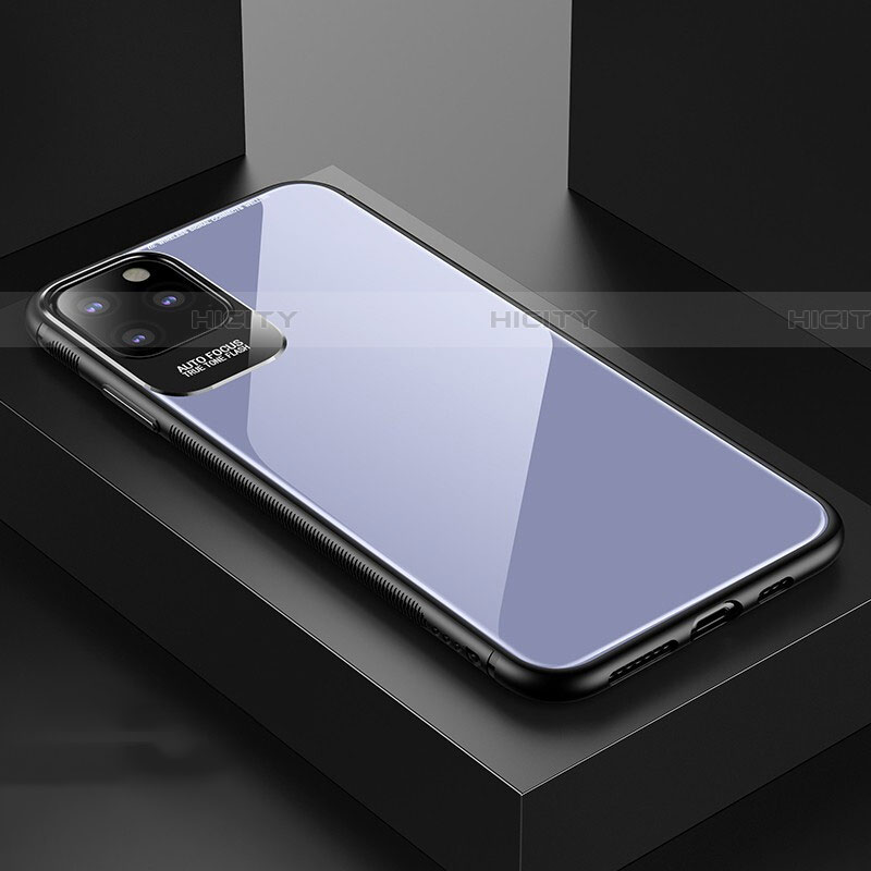 Carcasa Bumper Funda Silicona Espejo G02 para Apple iPhone 11 Pro Max Morado