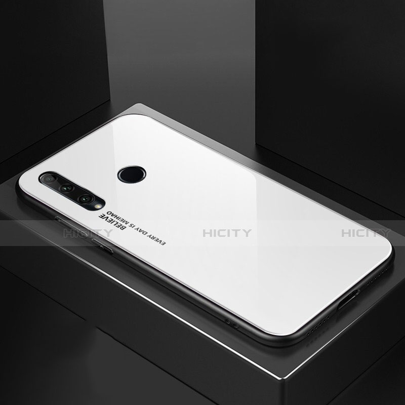 Carcasa Bumper Funda Silicona Espejo Gradiente Arco iris H01 para Huawei Honor 20 Lite