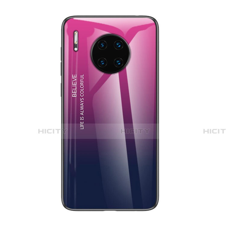 Carcasa Bumper Funda Silicona Espejo Gradiente Arco iris H01 para Huawei Mate 30 Multicolor