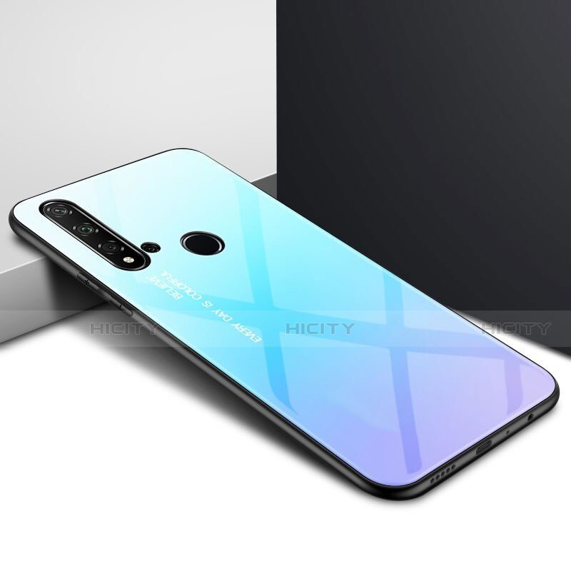Carcasa Bumper Funda Silicona Espejo Gradiente Arco iris H01 para Huawei P20 Lite (2019)
