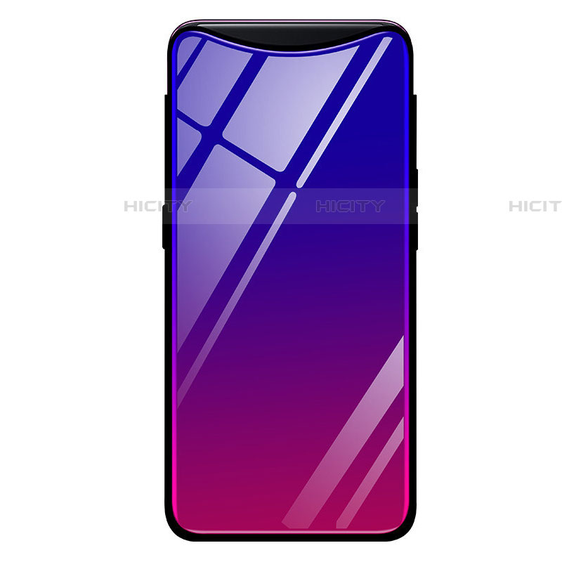 Carcasa Bumper Funda Silicona Espejo Gradiente Arco iris H01 para Oppo Find X Super Flash Edition