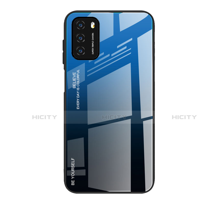 Carcasa Bumper Funda Silicona Espejo Gradiente Arco iris H01 para Xiaomi Poco M3