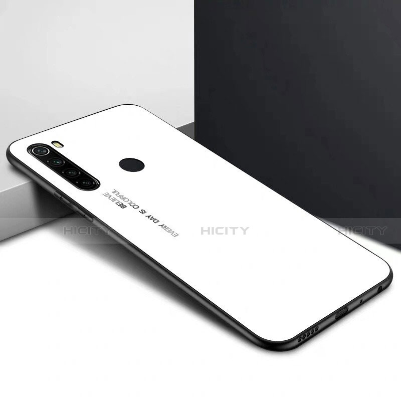 Carcasa Bumper Funda Silicona Espejo Gradiente Arco iris H01 para Xiaomi Redmi Note 8