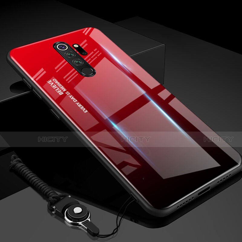Carcasa Bumper Funda Silicona Espejo Gradiente Arco iris H01 para Xiaomi Redmi Note 8 Pro