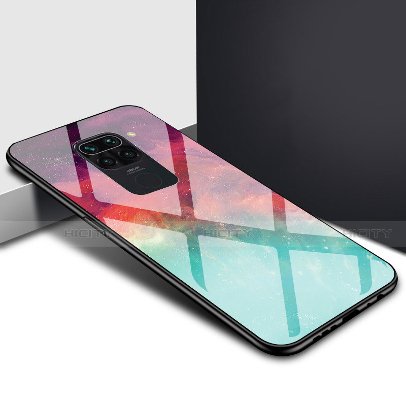 Carcasa Bumper Funda Silicona Espejo Gradiente Arco iris H01 para Xiaomi Redmi Note 9 Multicolor