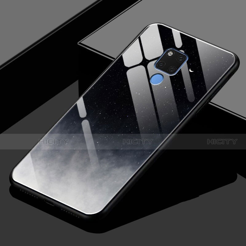Carcasa Bumper Funda Silicona Espejo Gradiente Arco iris H02 para Huawei Mate 20 X 5G