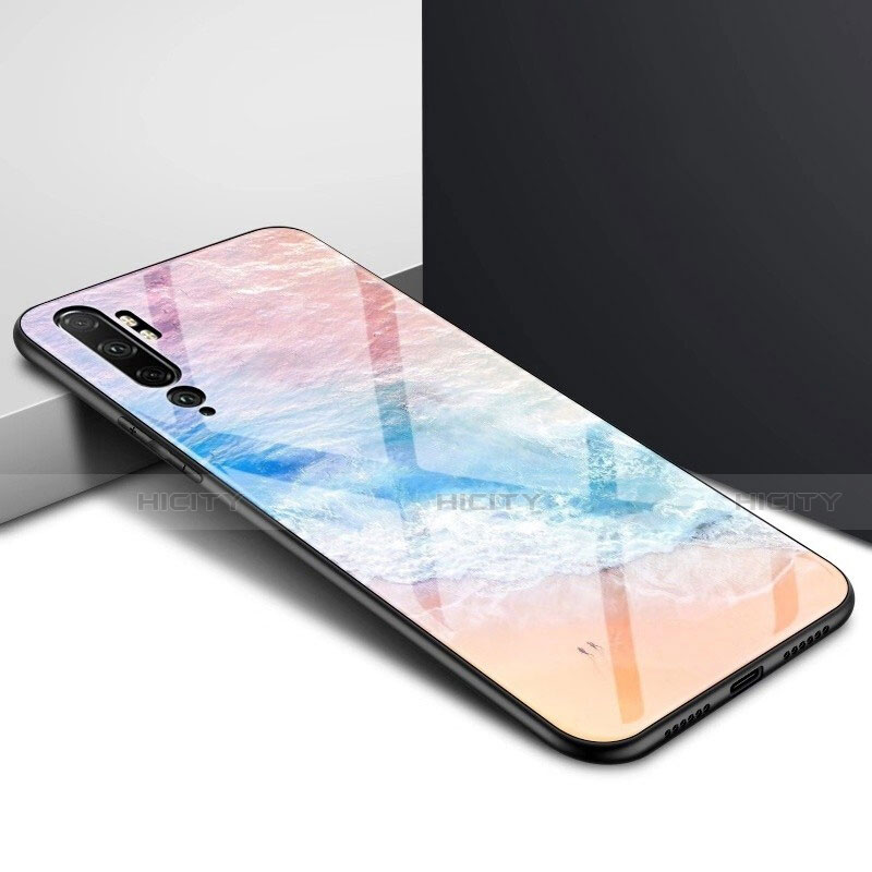 Carcasa Bumper Funda Silicona Espejo Gradiente Arco iris H02 para Xiaomi Mi Note 10