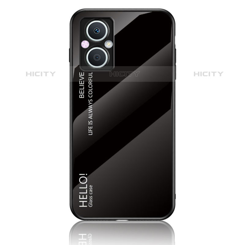 Carcasa Bumper Funda Silicona Espejo Gradiente Arco iris LS1 para OnePlus Nord N20 5G Negro
