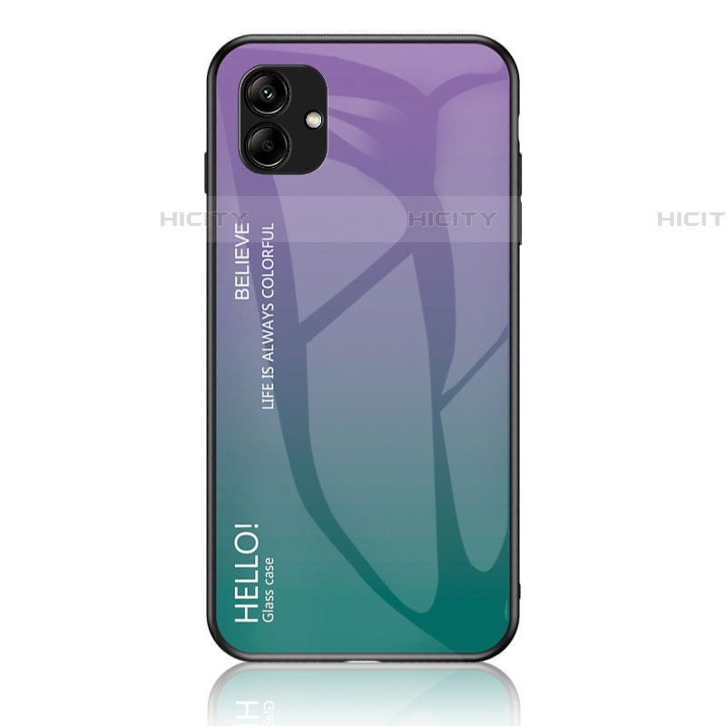 Carcasa Bumper Funda Silicona Espejo Gradiente Arco iris LS1 para Samsung Galaxy A04E