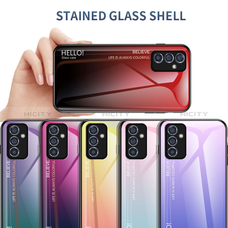 Carcasa Bumper Funda Silicona Espejo Gradiente Arco iris LS1 para Samsung Galaxy A15 5G