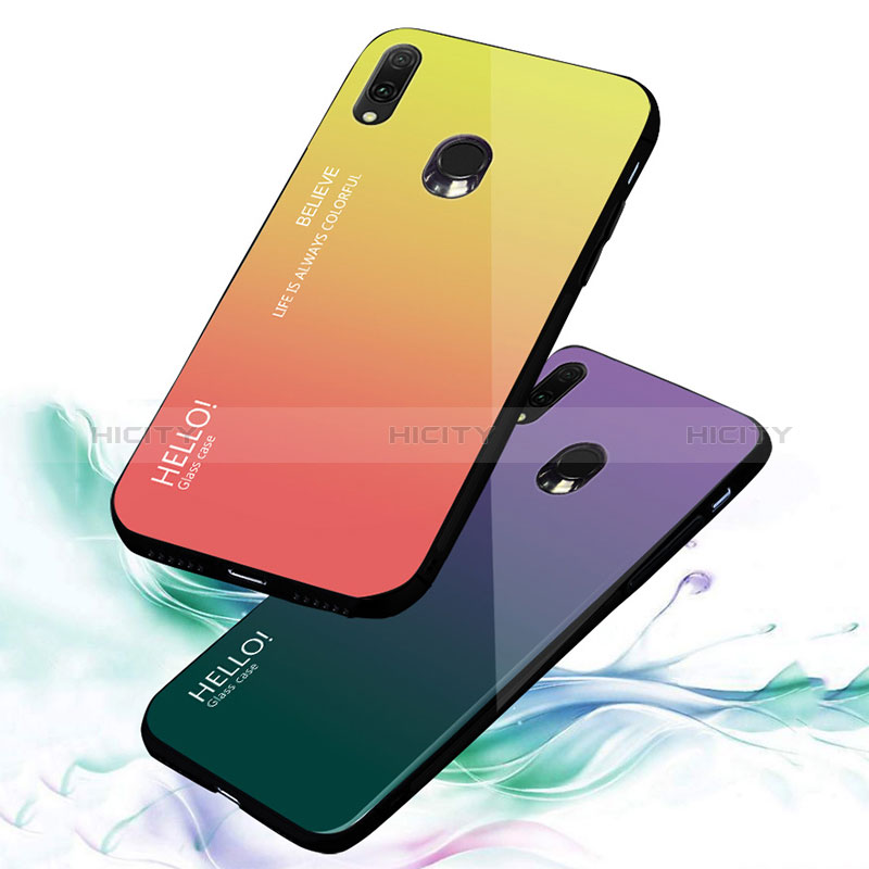 Carcasa Bumper Funda Silicona Espejo Gradiente Arco iris LS1 para Samsung Galaxy A20e