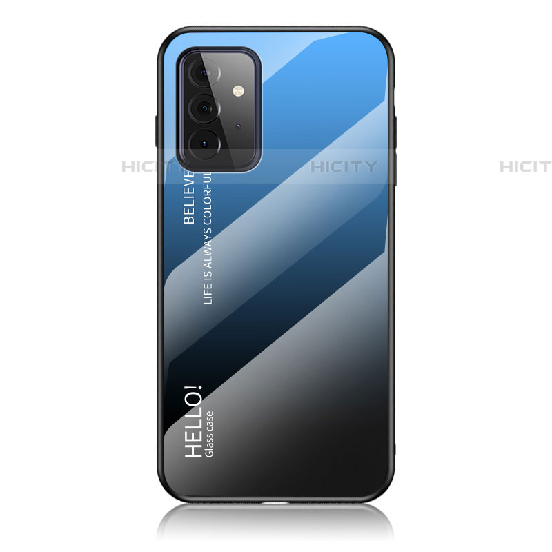 Carcasa Bumper Funda Silicona Espejo Gradiente Arco iris LS1 para Samsung Galaxy A72 5G