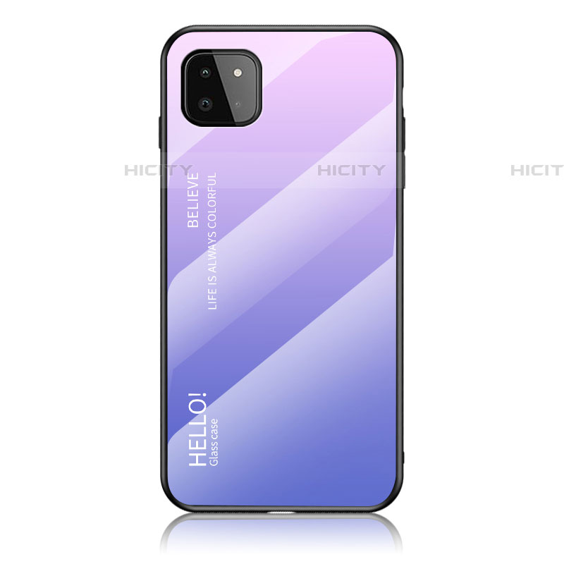 Carcasa Bumper Funda Silicona Espejo Gradiente Arco iris LS1 para Samsung Galaxy F42 5G