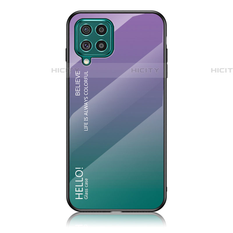 Carcasa Bumper Funda Silicona Espejo Gradiente Arco iris LS1 para Samsung Galaxy F62 5G Multicolor