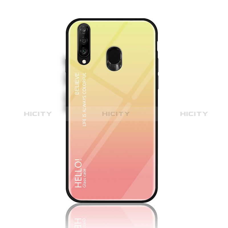 Carcasa Bumper Funda Silicona Espejo Gradiente Arco iris LS1 para Samsung Galaxy M30