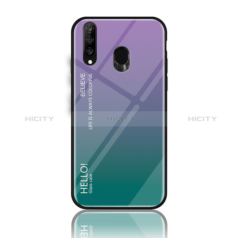 Carcasa Bumper Funda Silicona Espejo Gradiente Arco iris LS1 para Samsung Galaxy M30