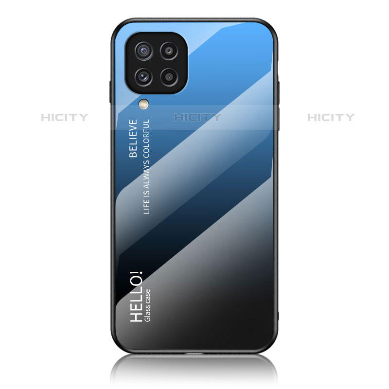 Carcasa Bumper Funda Silicona Espejo Gradiente Arco iris LS1 para Samsung Galaxy M32 4G