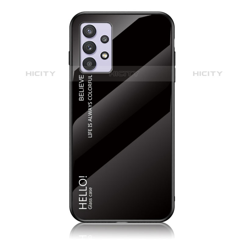 Carcasa Bumper Funda Silicona Espejo Gradiente Arco iris LS1 para Samsung Galaxy M32 5G