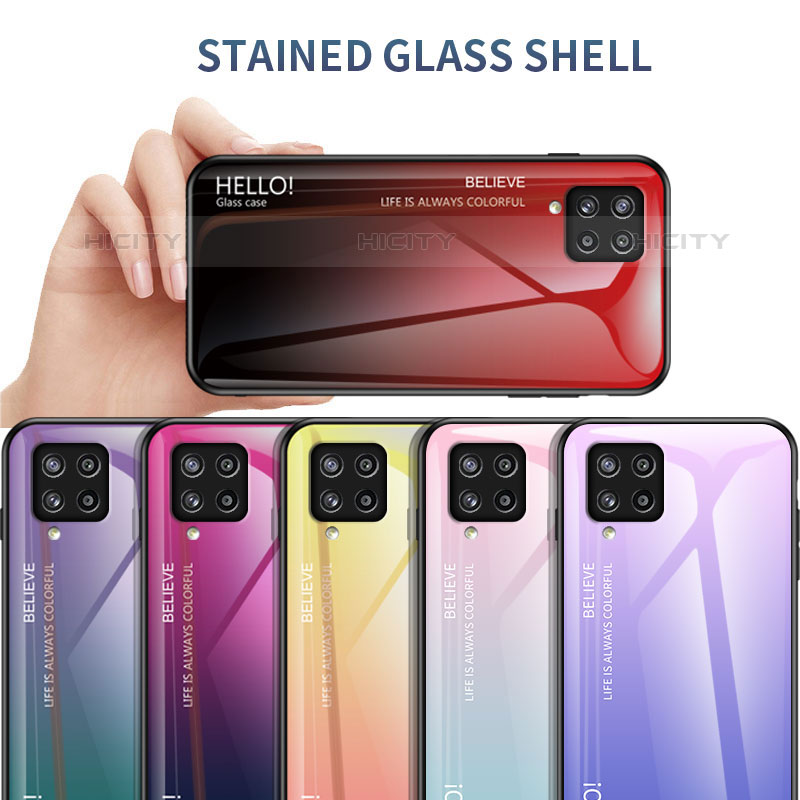 Carcasa Bumper Funda Silicona Espejo Gradiente Arco iris LS1 para Samsung Galaxy M42 5G