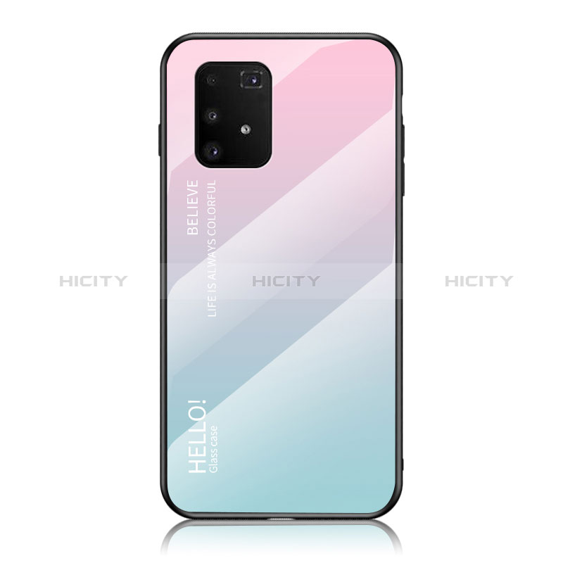 Carcasa Bumper Funda Silicona Espejo Gradiente Arco iris LS1 para Samsung Galaxy S10 Lite