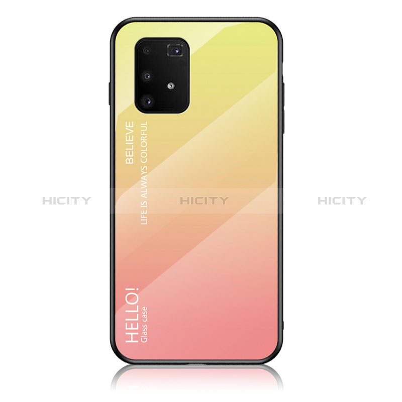 Carcasa Bumper Funda Silicona Espejo Gradiente Arco iris LS1 para Samsung Galaxy S10 Lite