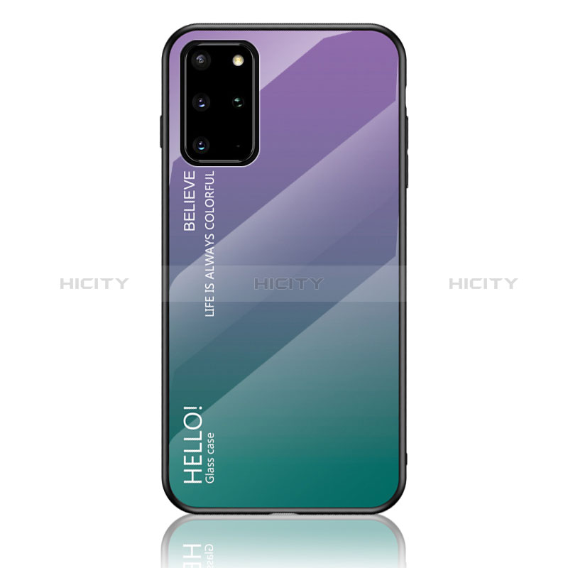 Carcasa Bumper Funda Silicona Espejo Gradiente Arco iris LS1 para Samsung Galaxy S20 Plus Multicolor