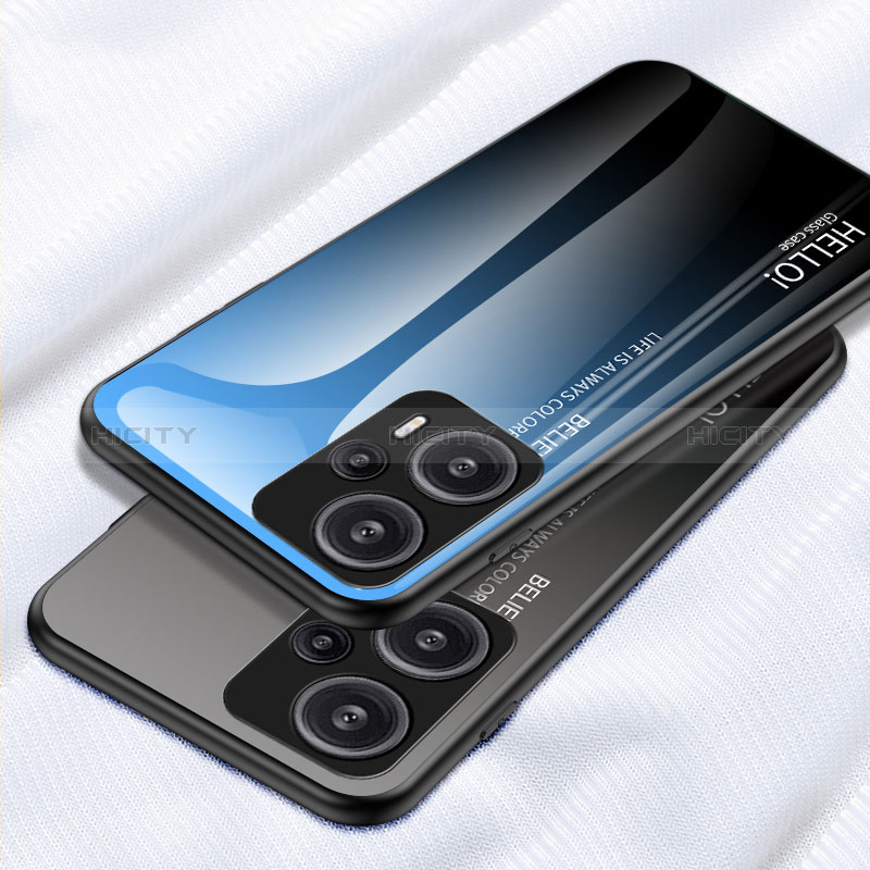 Carcasa Bumper Funda Silicona Espejo Gradiente Arco iris LS1 para Xiaomi Poco F5 5G
