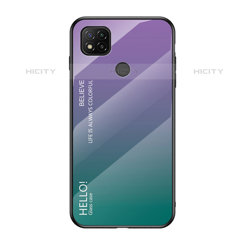 Carcasa Bumper Funda Silicona Espejo Gradiente Arco iris LS1 para Xiaomi Redmi 10A 4G Multicolor