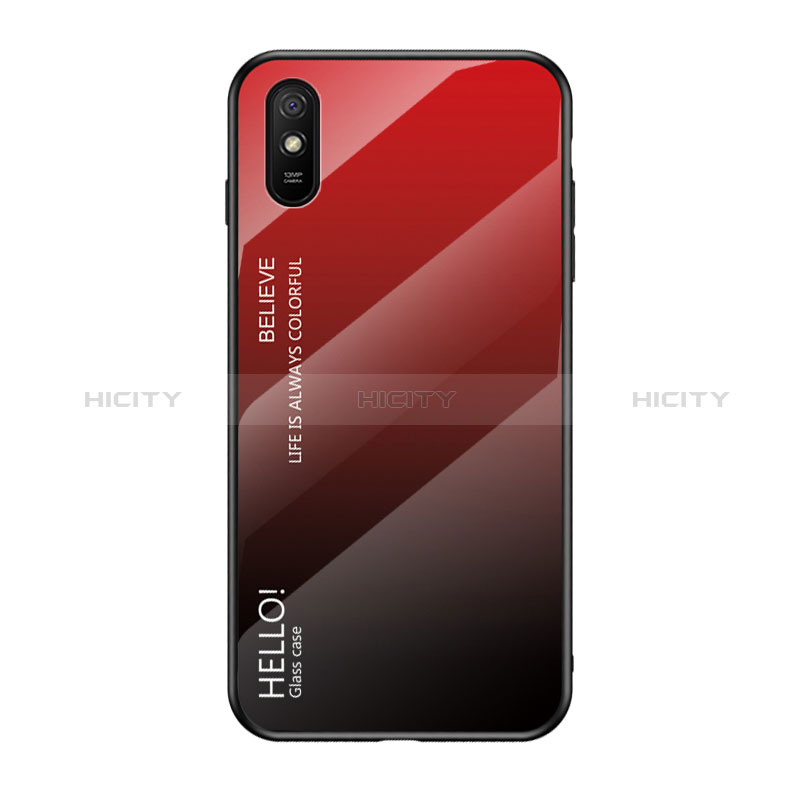 Carcasa Bumper Funda Silicona Espejo Gradiente Arco iris LS1 para Xiaomi Redmi 9AT